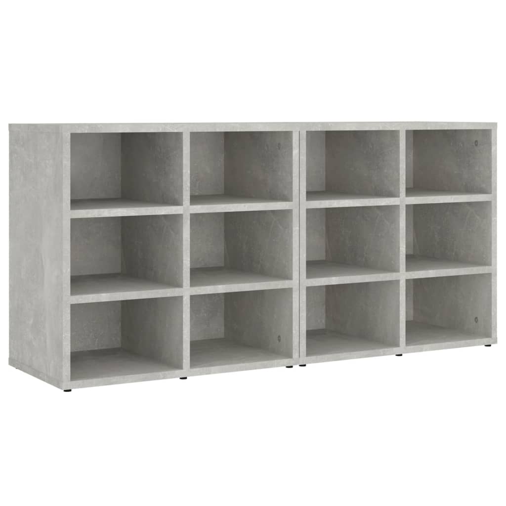 Étagères à chaussures 2 pcs. béton gris 52,5x30x50 cm