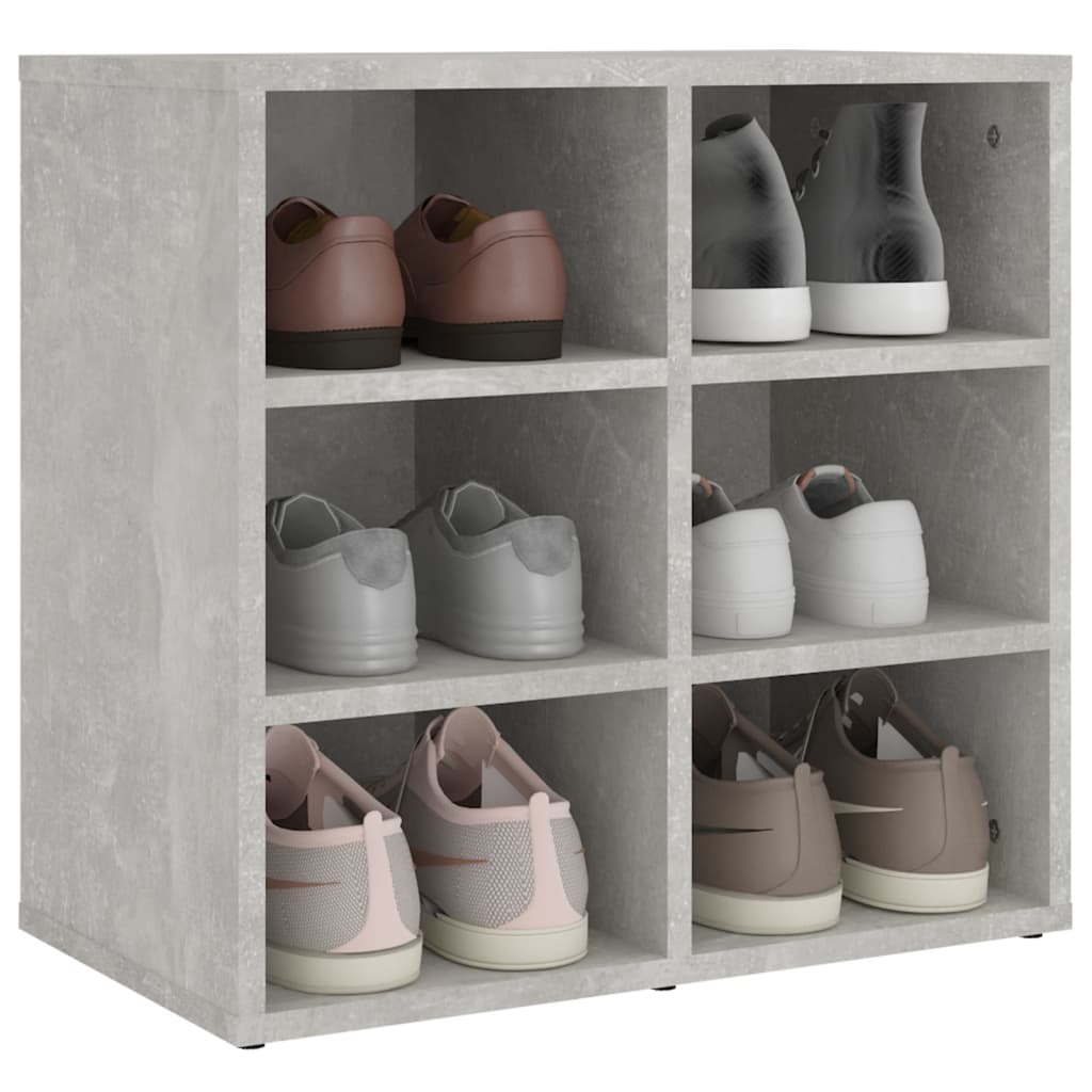 Étagères à chaussures 2 pcs. béton gris 52,5x30x50 cm