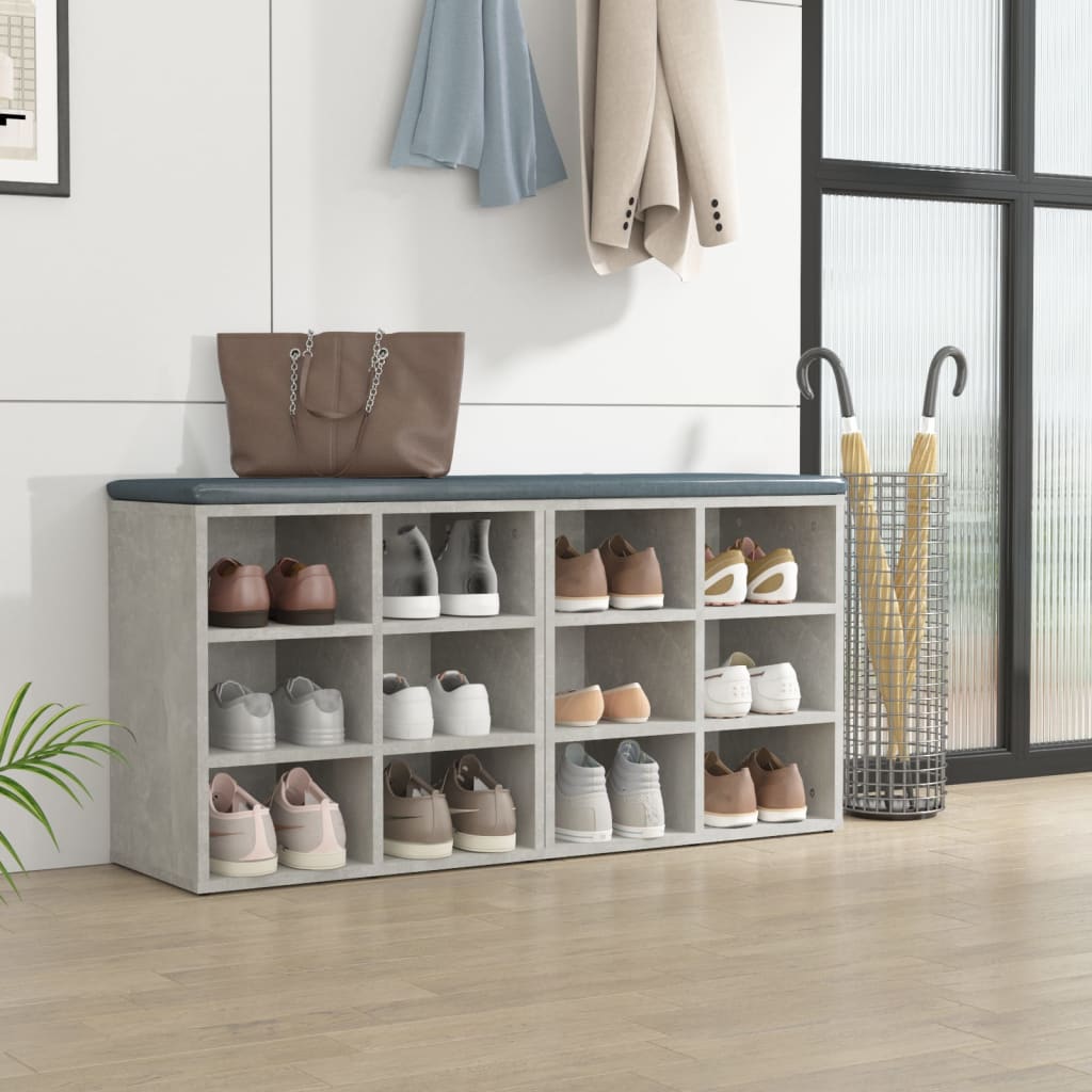 Étagères à chaussures 2 pcs. béton gris 52,5x30x50 cm