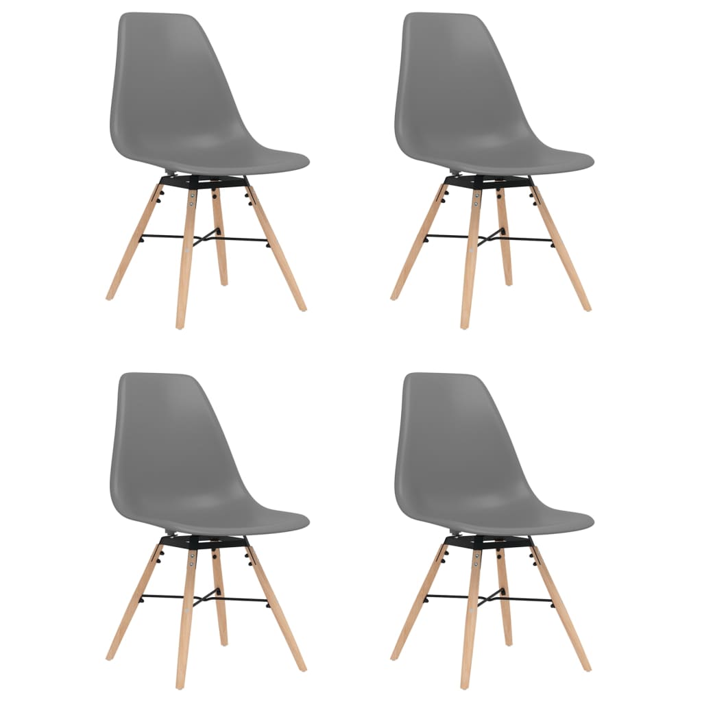 Esszimmerstühle 4 Stk. Grau PP