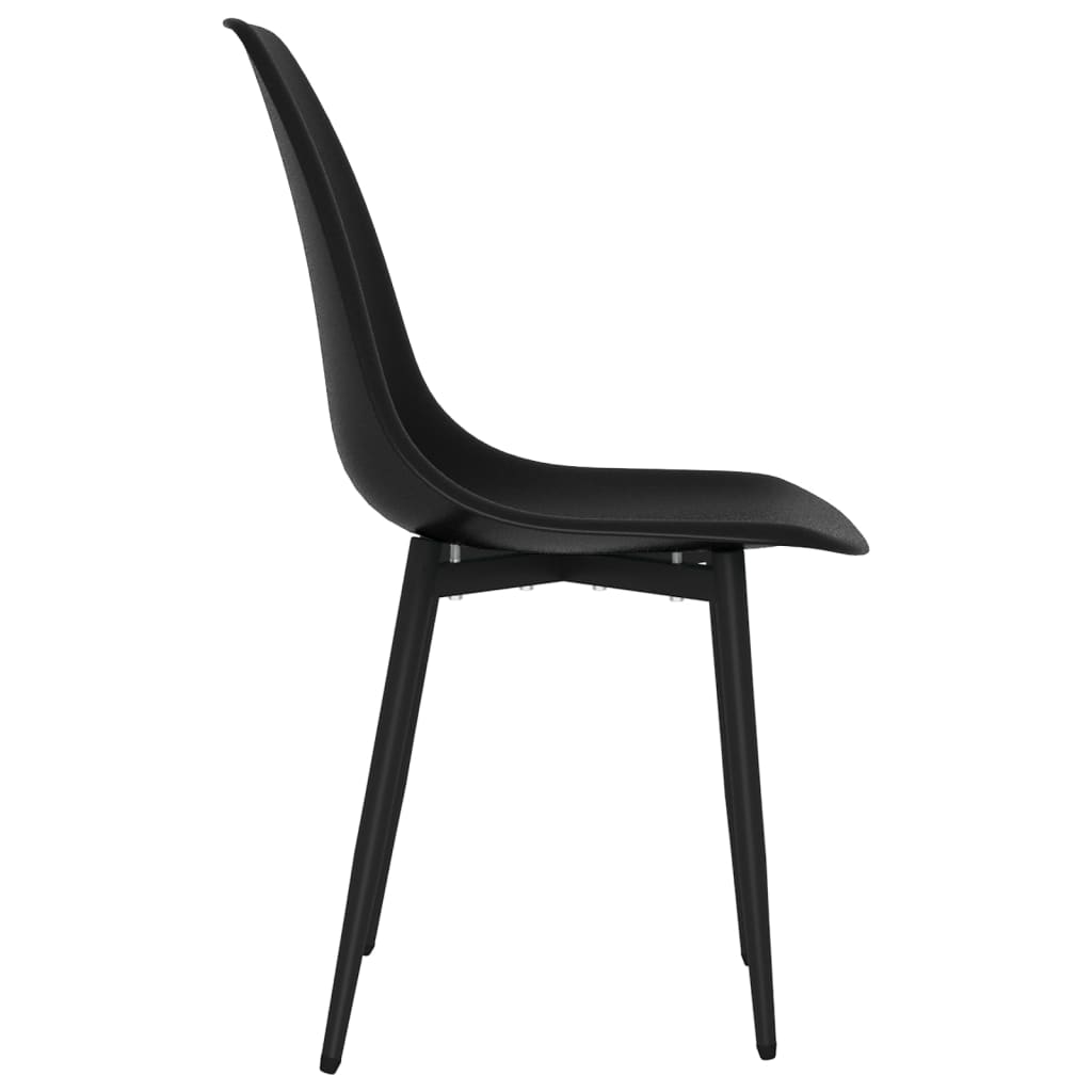 Dining chairs 2 pcs. Black PP