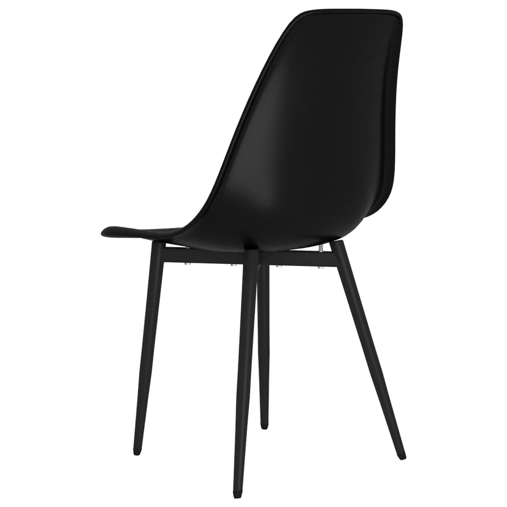 Dining chairs 2 pcs. Black PP