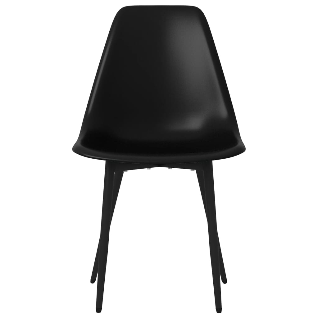 Dining chairs 2 pcs. Black PP
