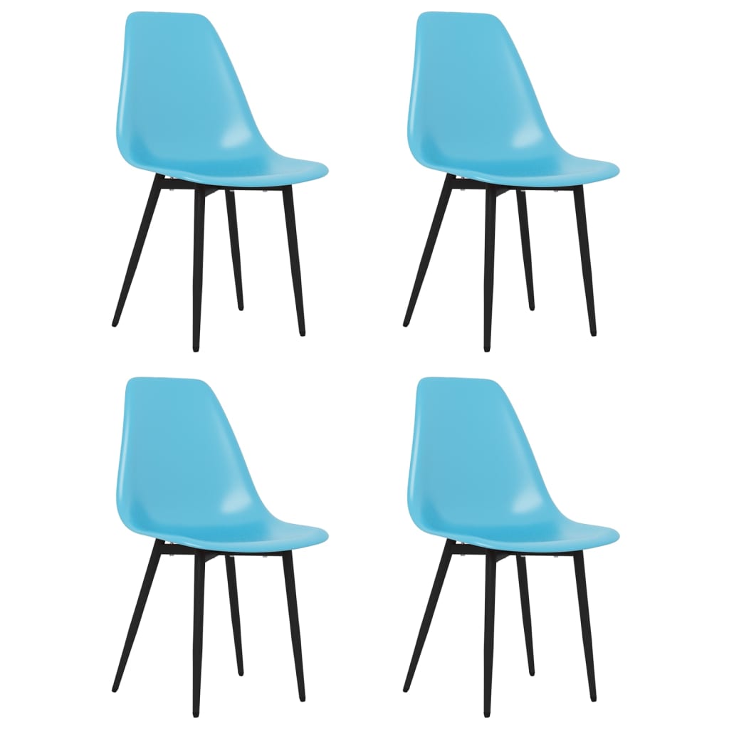 Esszimmerstühle 4 Stk. Blau PP