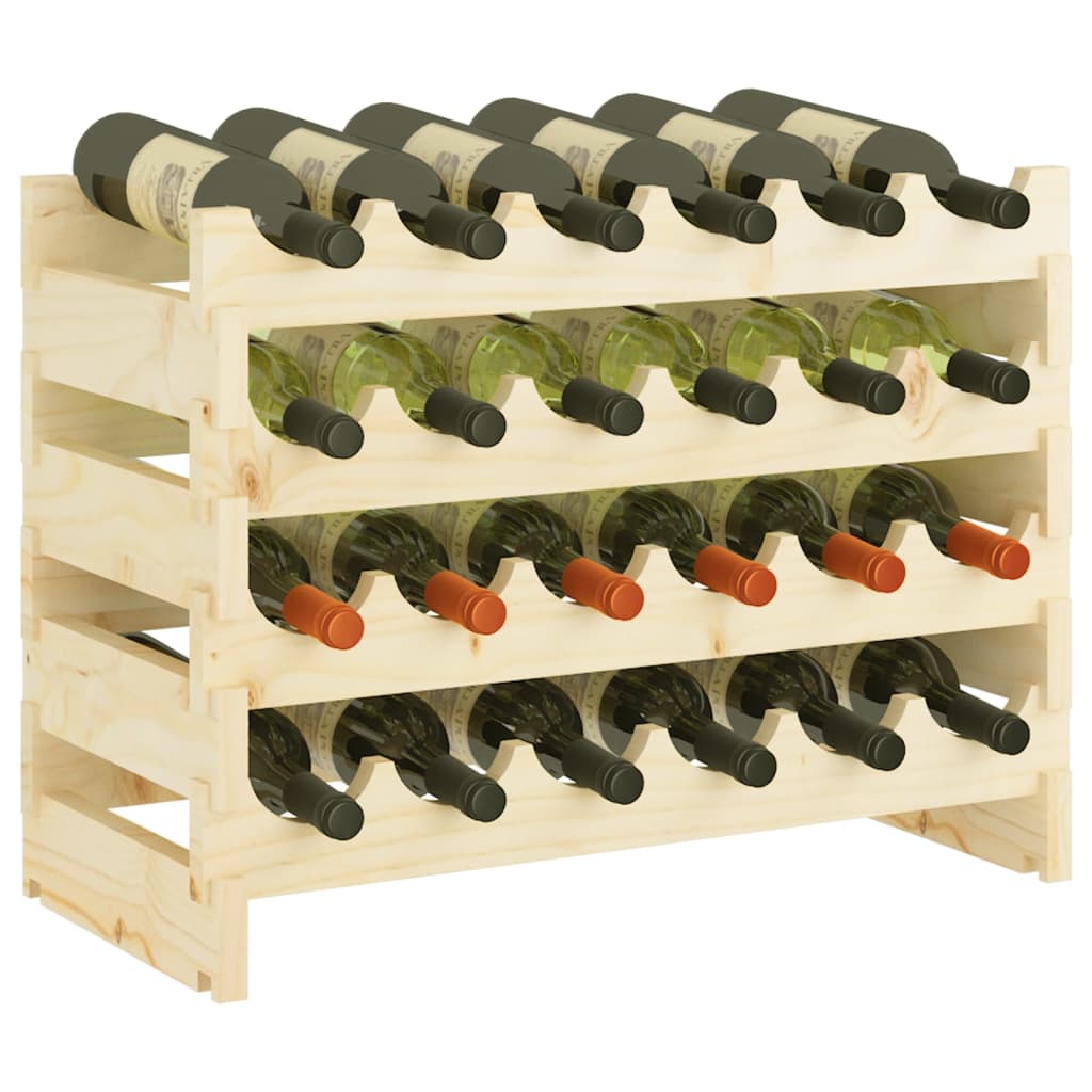 Weinregal 65x29x46 cm Massivholz Kiefer