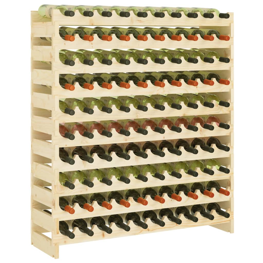 Weinregal 101x29x112 cm Massivholz Kiefer