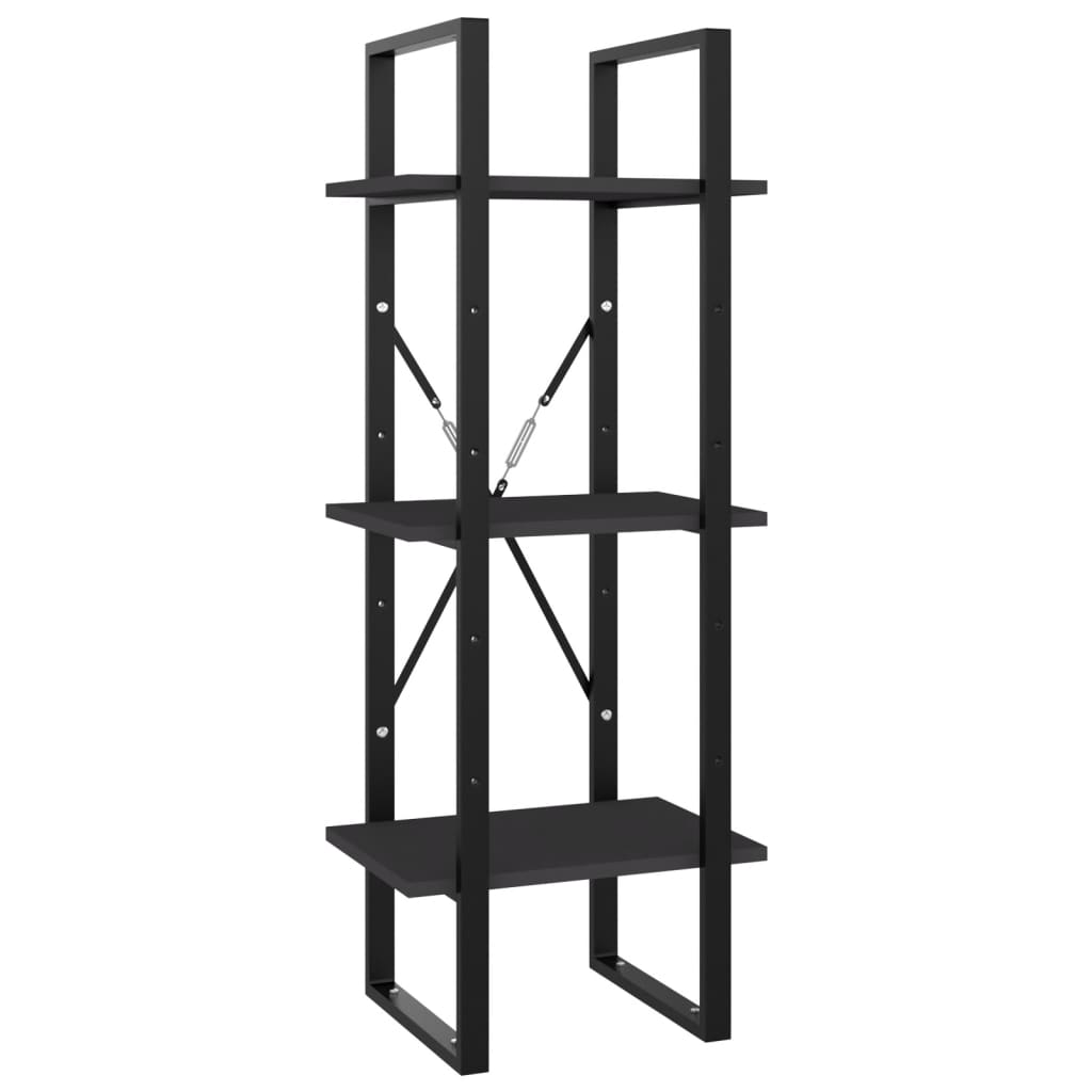 Bookcase 5 compartments grey 40x30x175 cm wood material