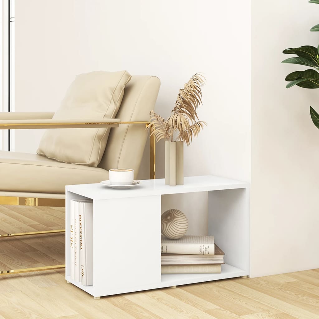 Meuble TV blanc 60x24x32 cm en bois