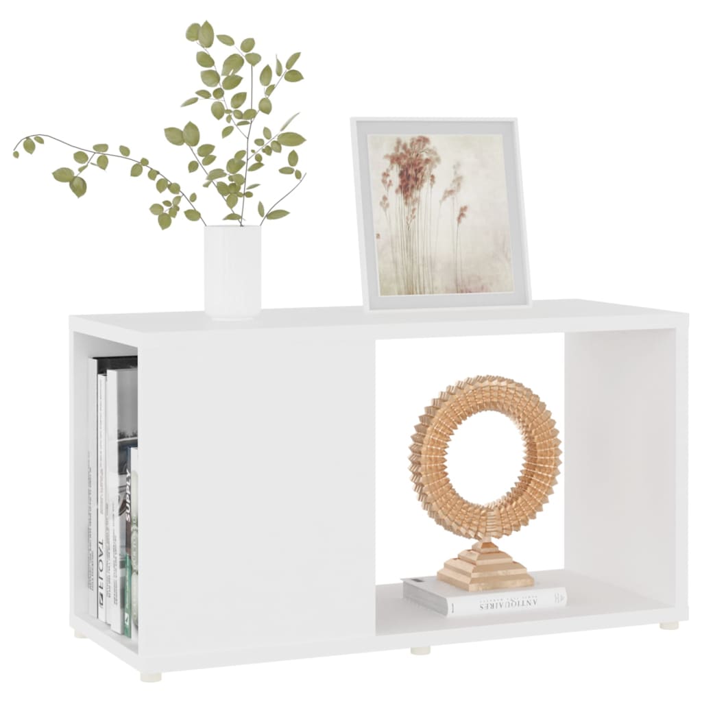 Meuble TV blanc 60x24x32 cm en bois