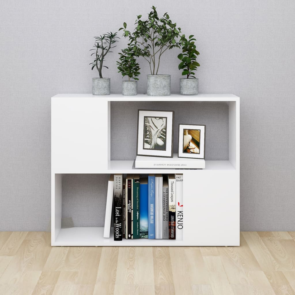 Meuble TV blanc 80x24x63 cm en bois