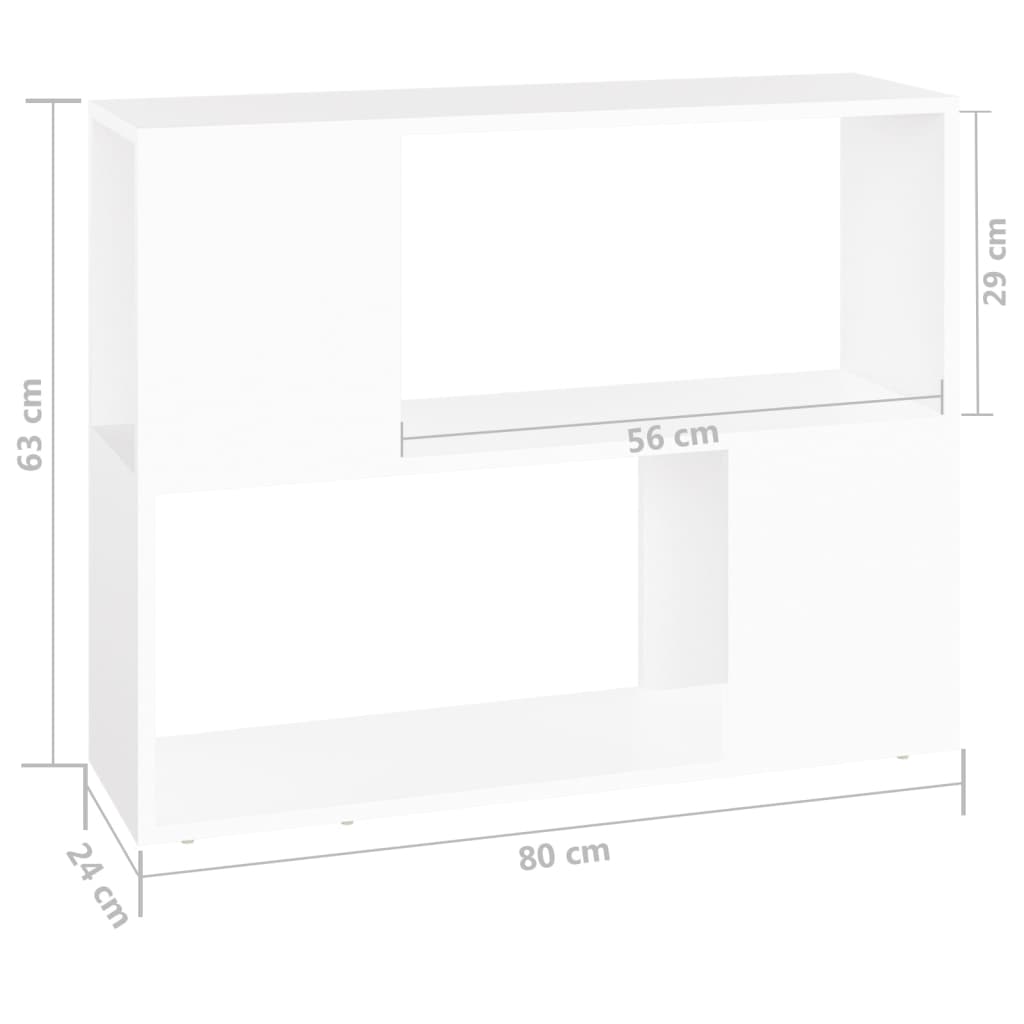 Meuble TV blanc 80x24x63 cm en bois