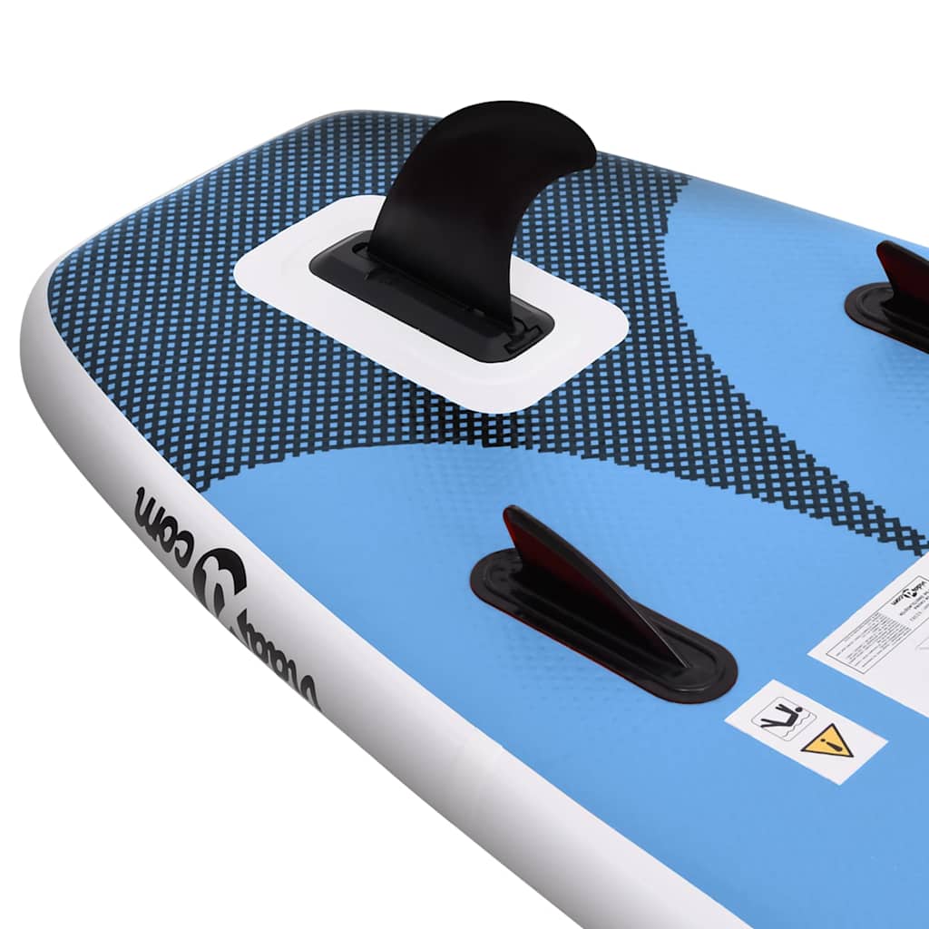 SUP board set inflatable blue 300x76x10 cm