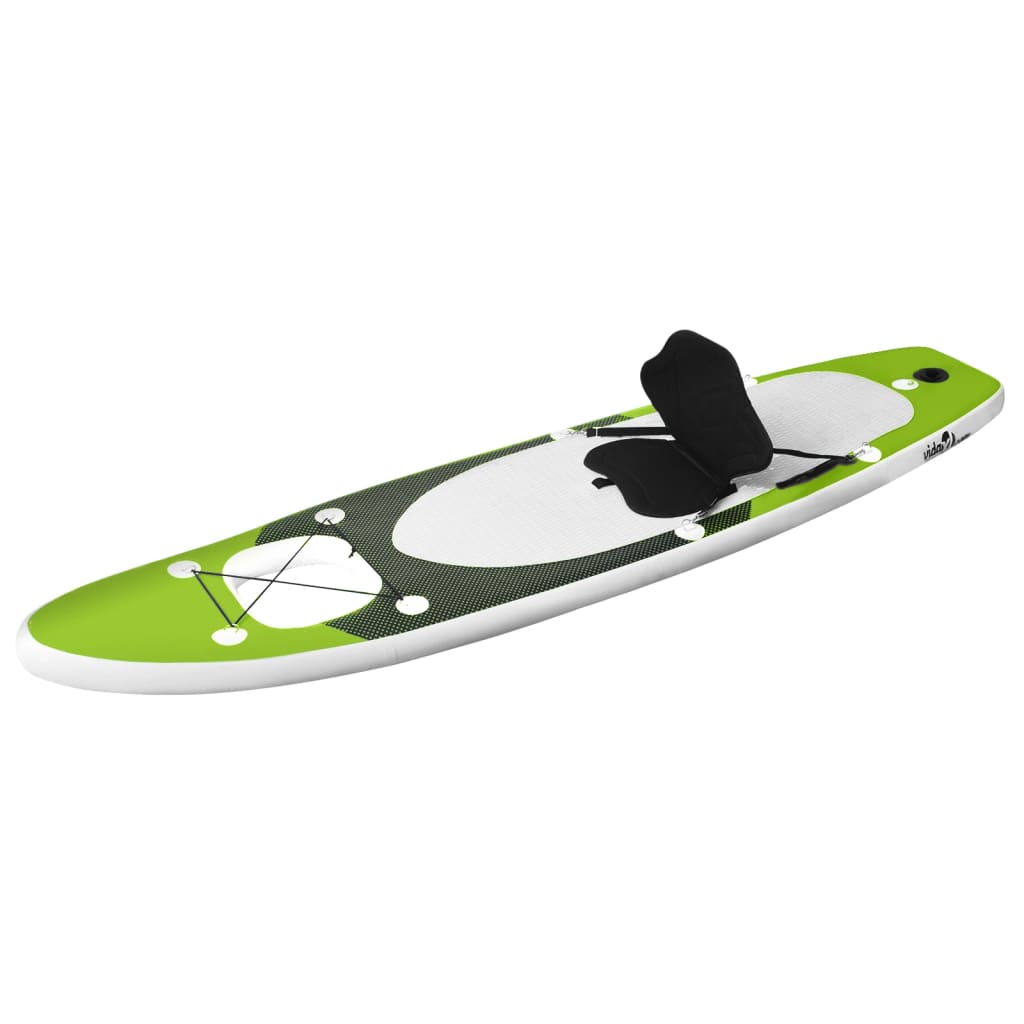 SUP Board Set Inflatable Green 300x76x10 cm