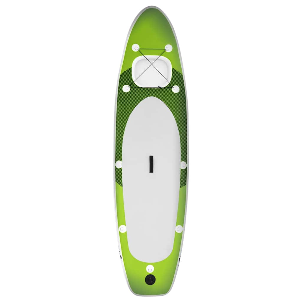 SUP Board Set Inflatable Green 300x76x10 cm