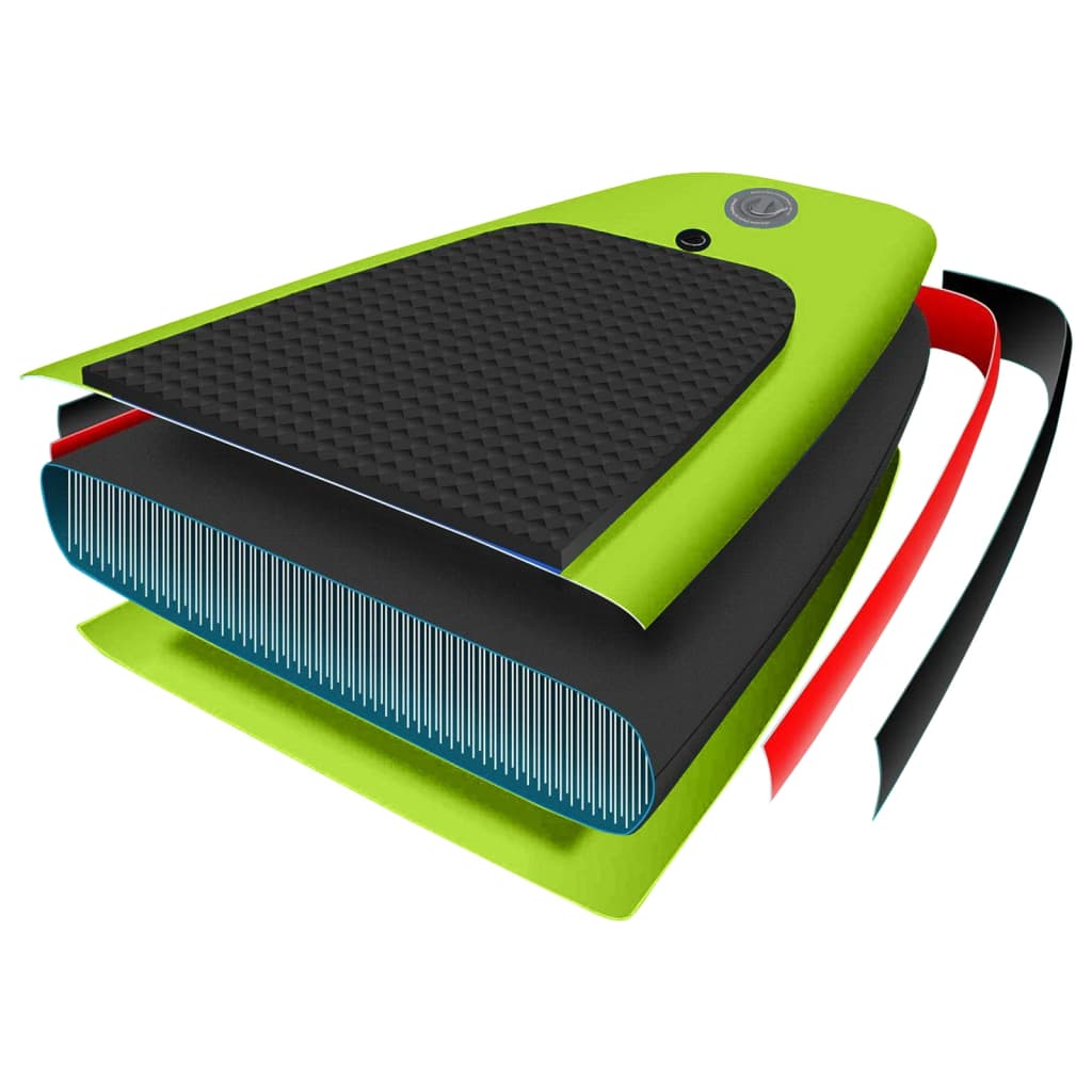 SUP Board Set Inflatable Green 300x76x10 cm