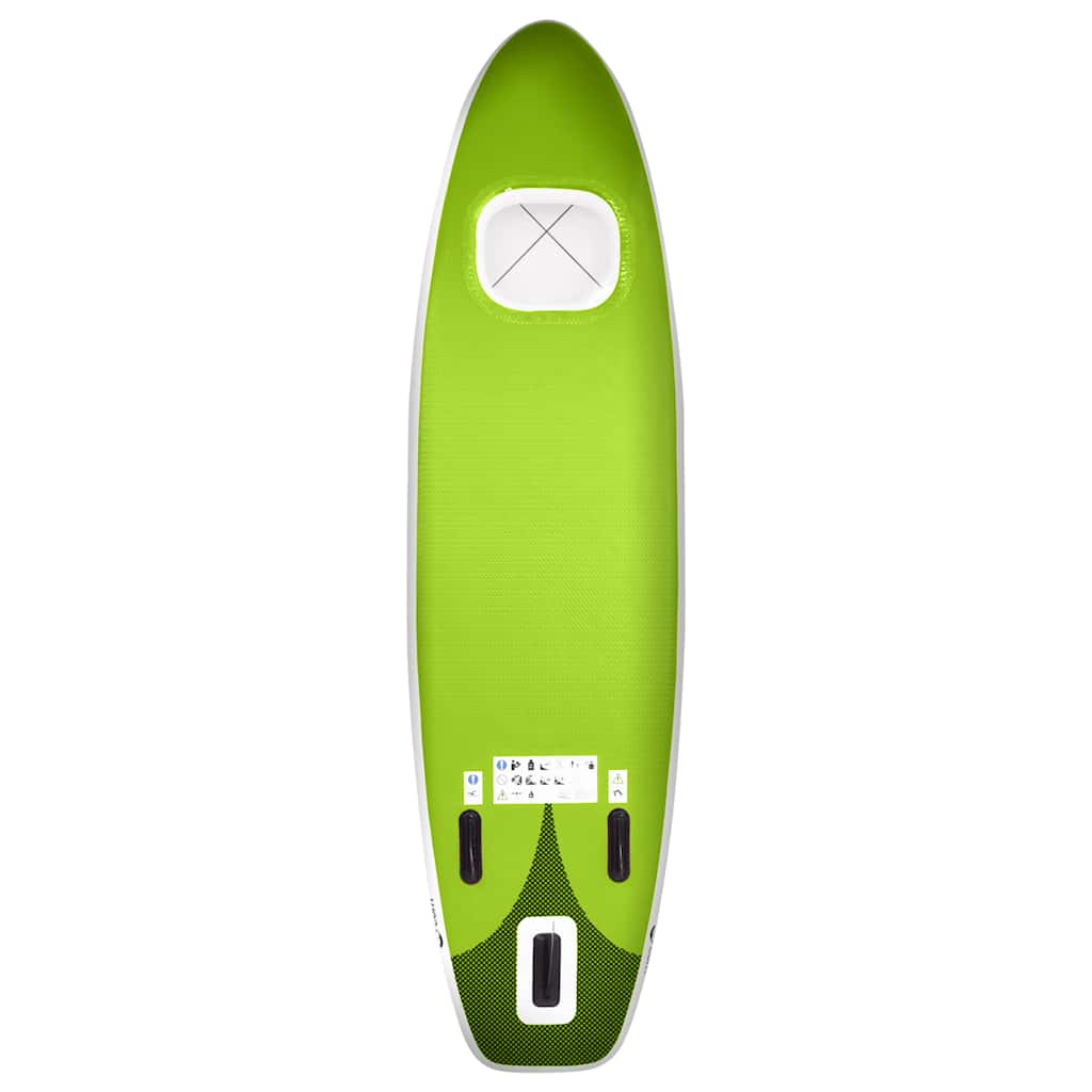SUP Board Set Inflatable Green 330x76x10 cm