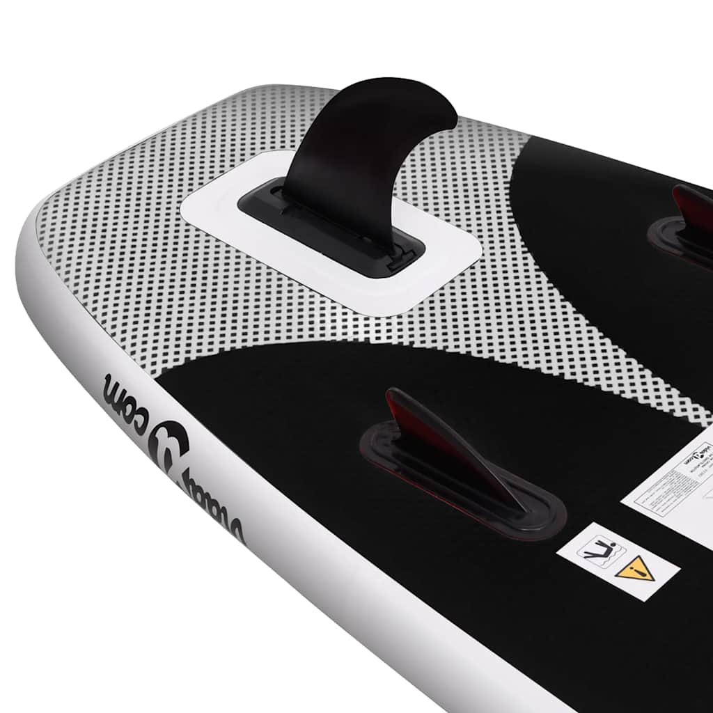 SUP Board Set Inflatable Black 330x76x10 cm