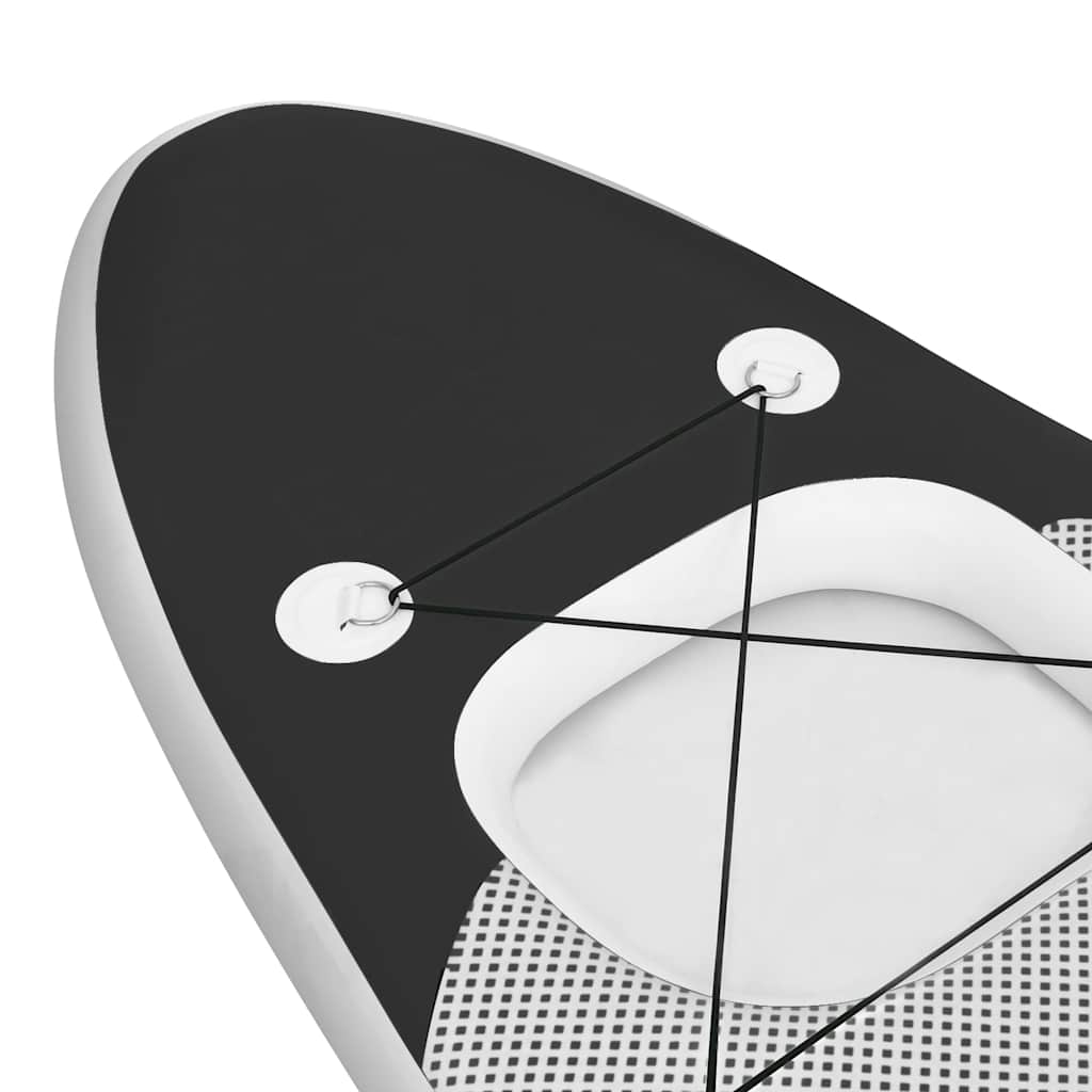 SUP Board Set Inflatable Black 330x76x10 cm