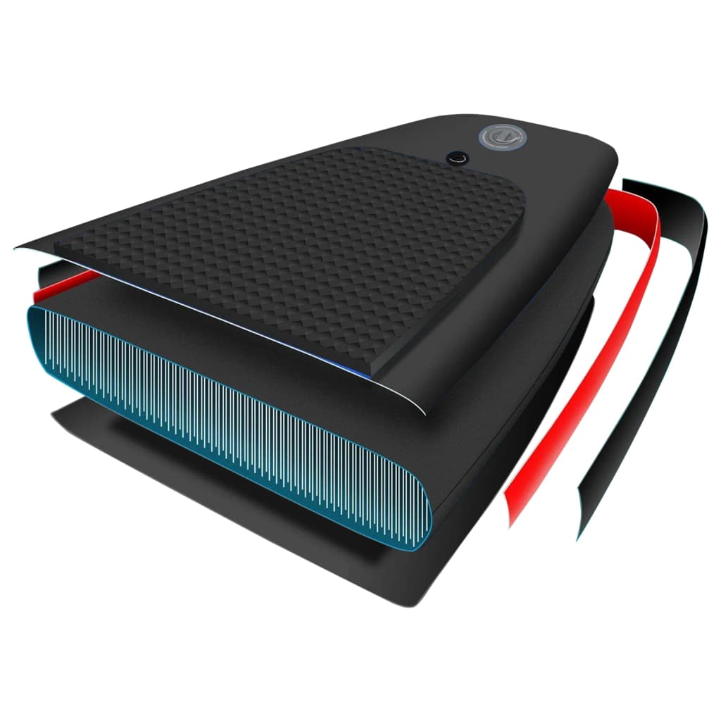 SUP Board Set Inflatable Black 330x76x10 cm