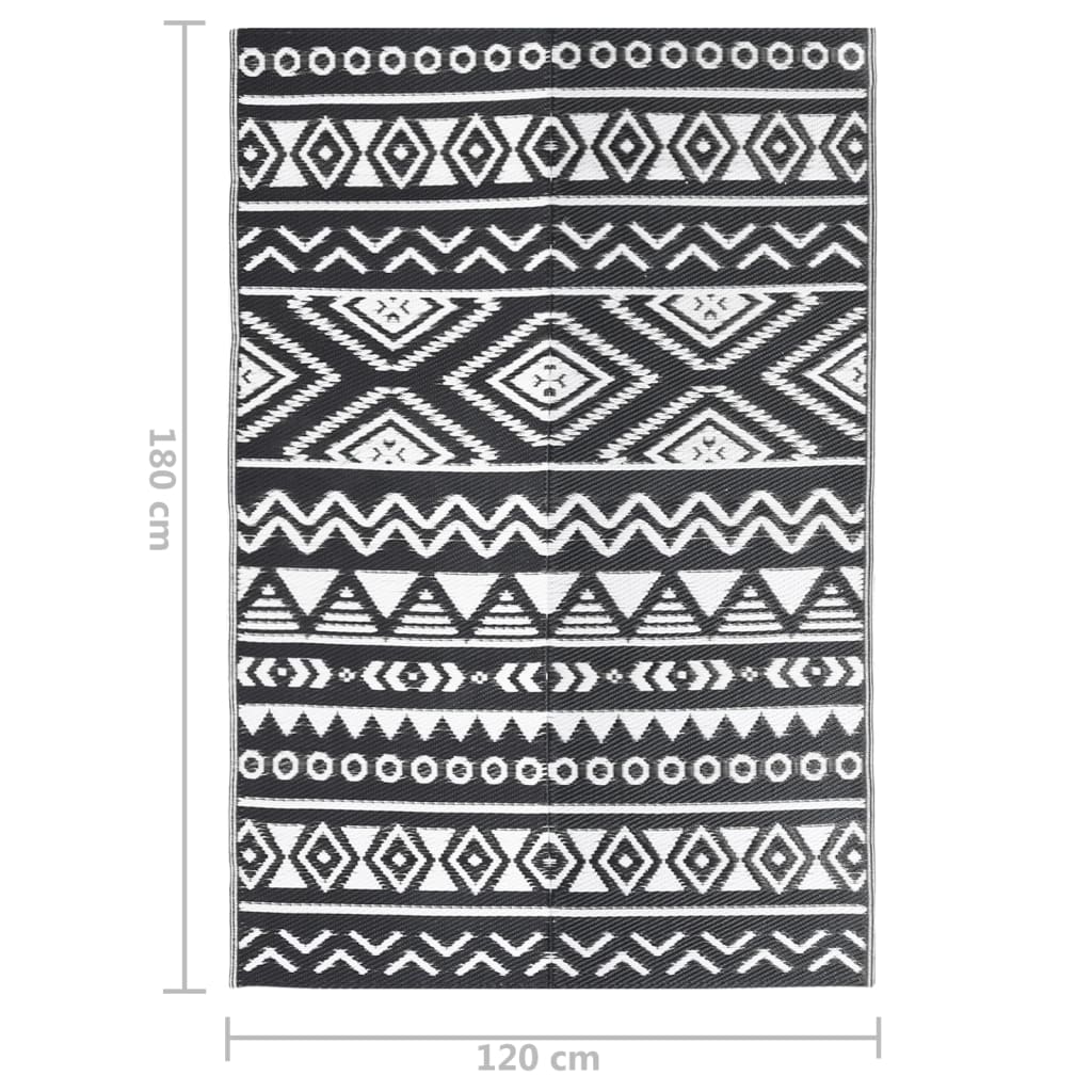 Tapis d'extérieur ARAKIL Noir 120x180 cm PP