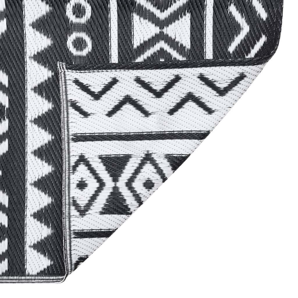 Outdoor rug ARAKIL Black 160x230 cm PP