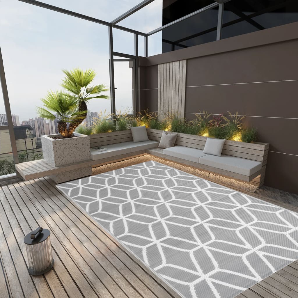 Outdoor carpet ARAKIL gray 140x200 cm PP