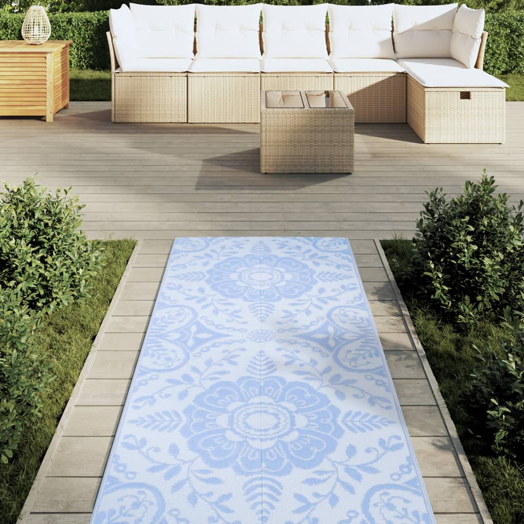 Outdoor-Teppich ARAKIL Babyblau 80x250 cm PP
