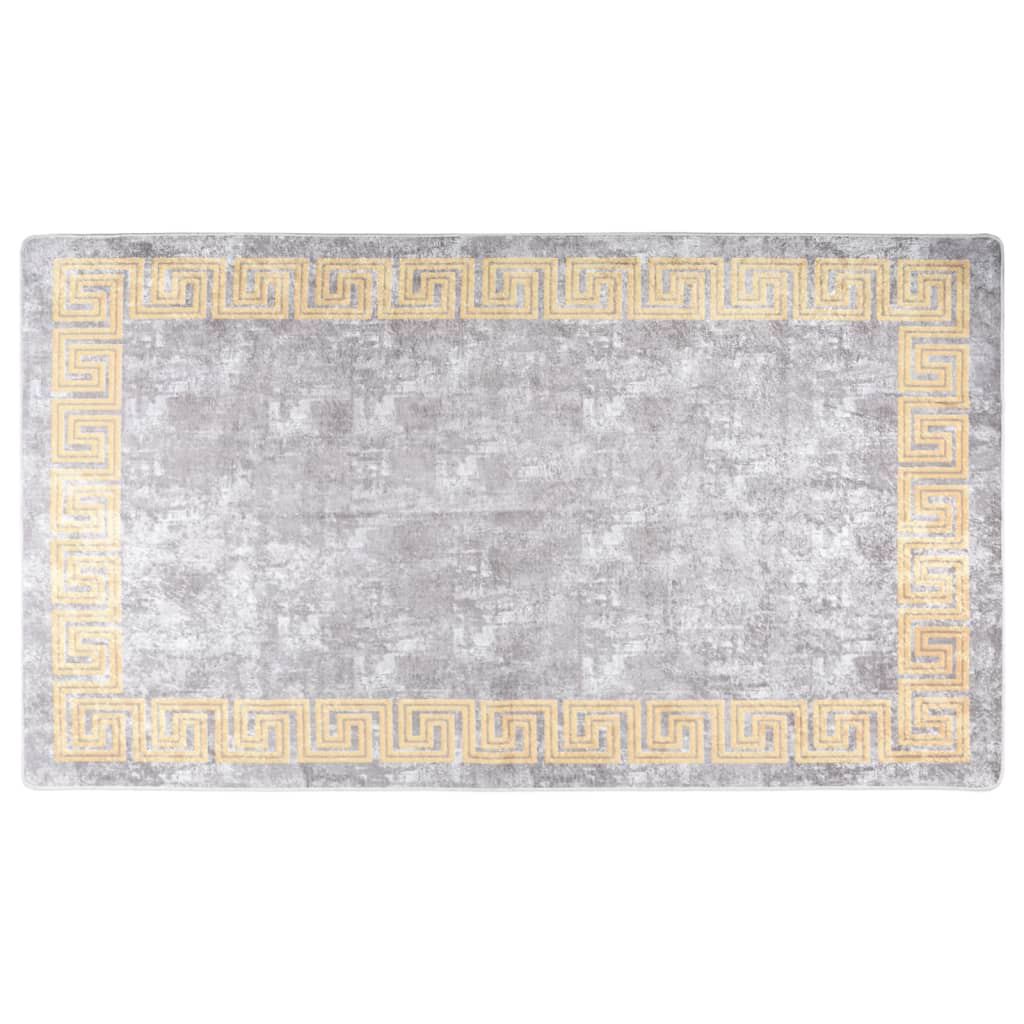 Tapis gris lavable 190x300 cm antidérapant