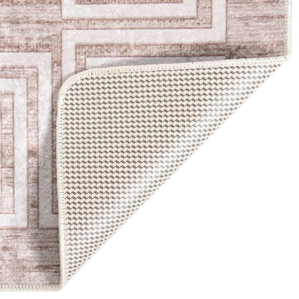 Tapis lavable beige 190x300 cm antidérapant