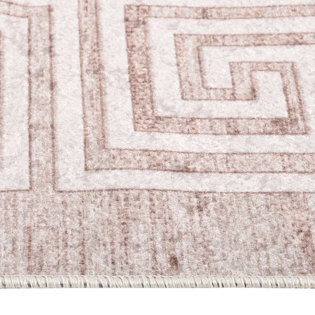 Tapis lavable beige 190x300 cm antidérapant