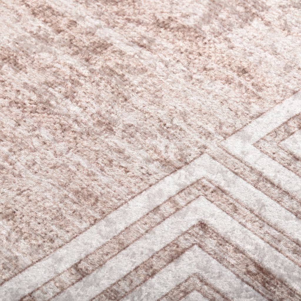 Tapis lavable beige 190x300 cm antidérapant