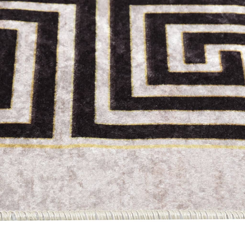 Tapis lavable 80x150 cm beige clair antidérapant