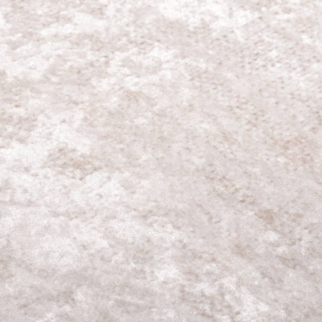 Tapis lavable 80x150 cm beige clair antidérapant