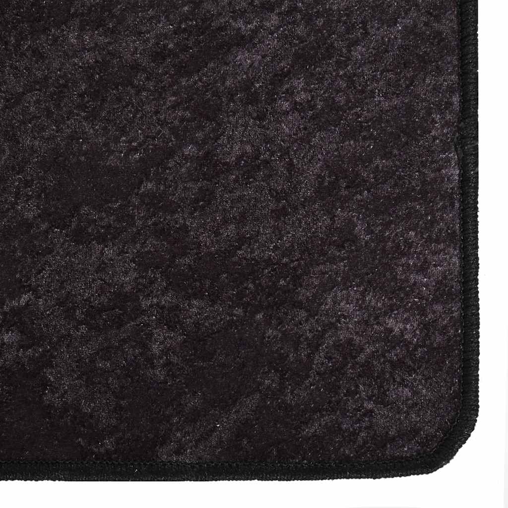 Tapis lavable 80x150 cm anthracite antidérapant