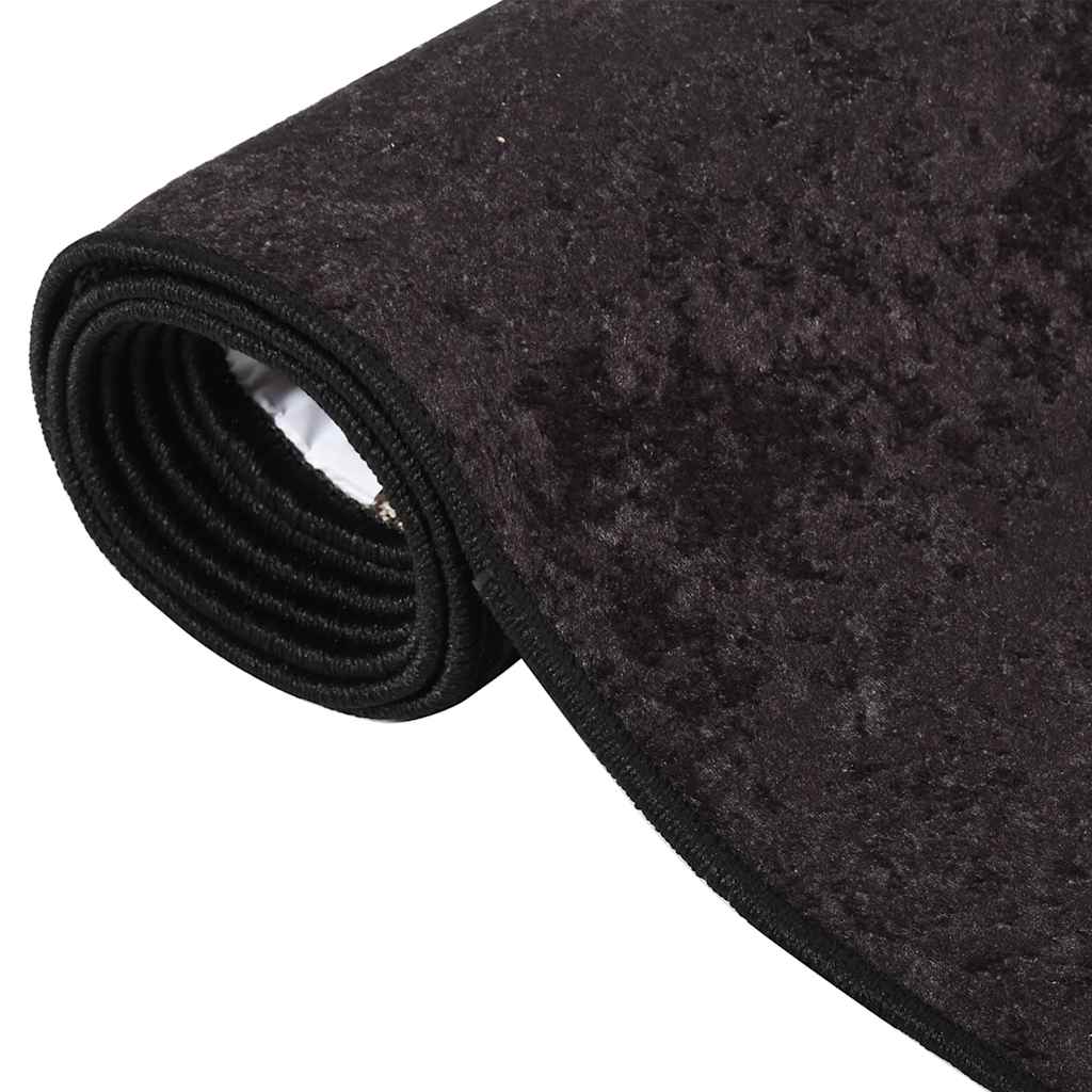Tapis lavable 80x150 cm anthracite antidérapant
