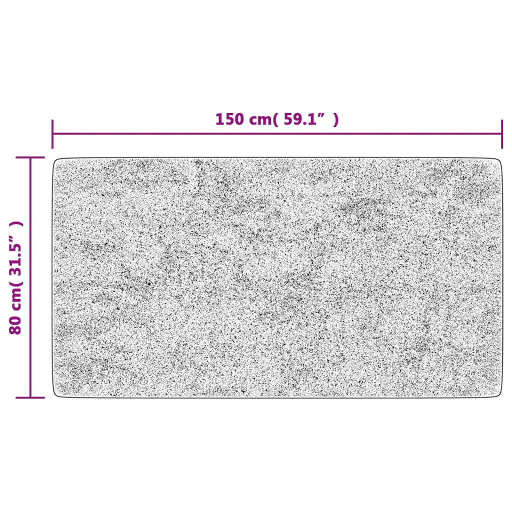 Tapis lavable 80x150 cm anthracite antidérapant