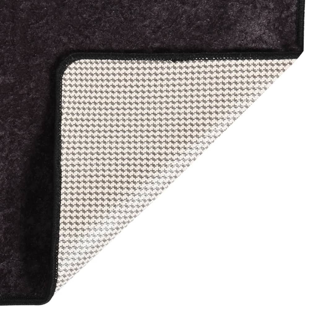 Tapis anthracite lavable 120x180 cm antidérapant