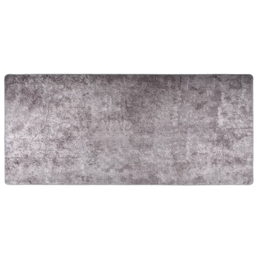 Washable carpet 80x300 cm grey non-slip