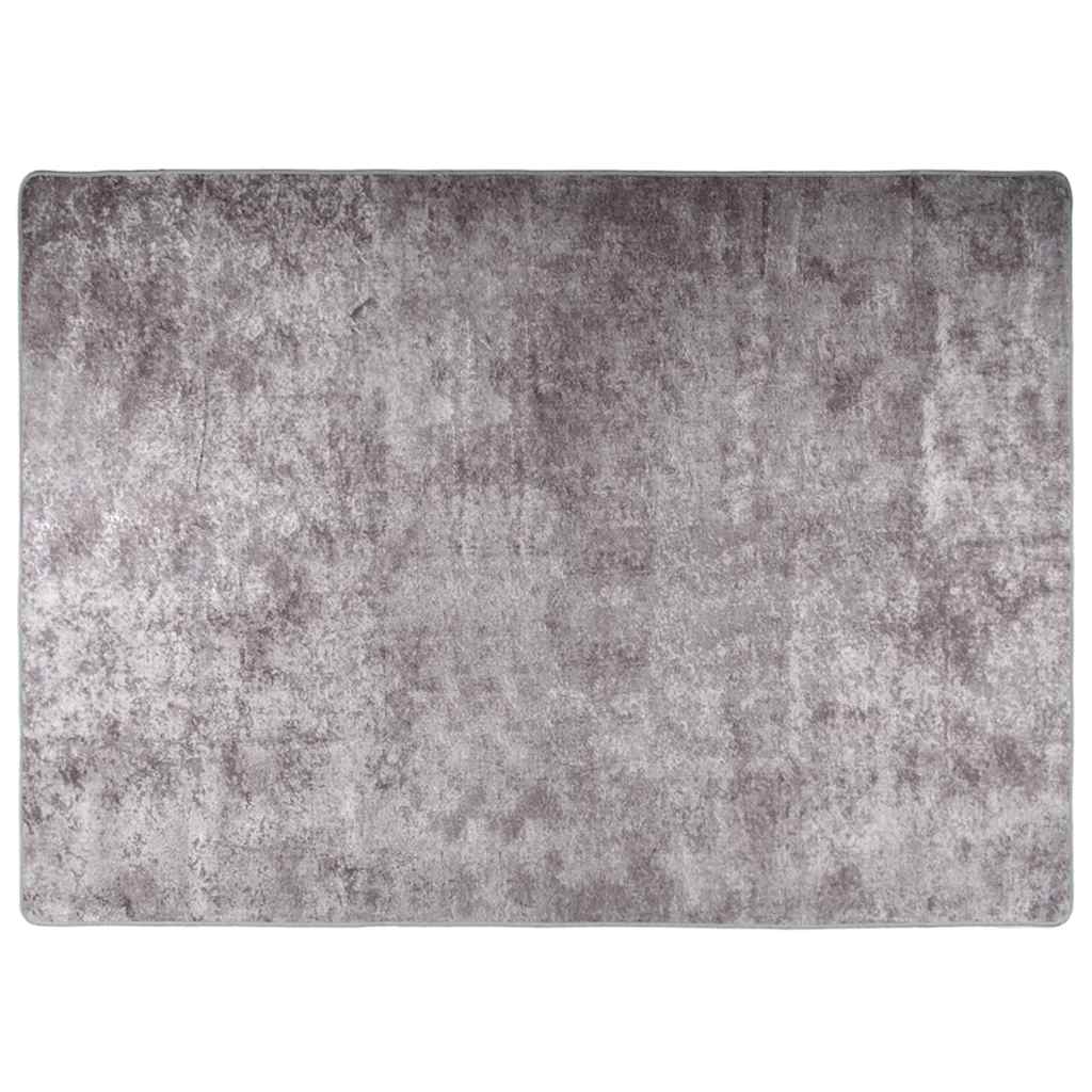 Tapis lavable gris 120x180 cm antidérapant