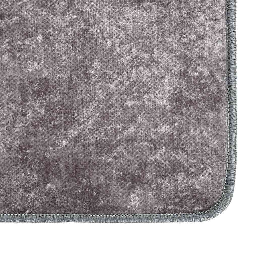 Tapis lavable gris 120x180 cm antidérapant