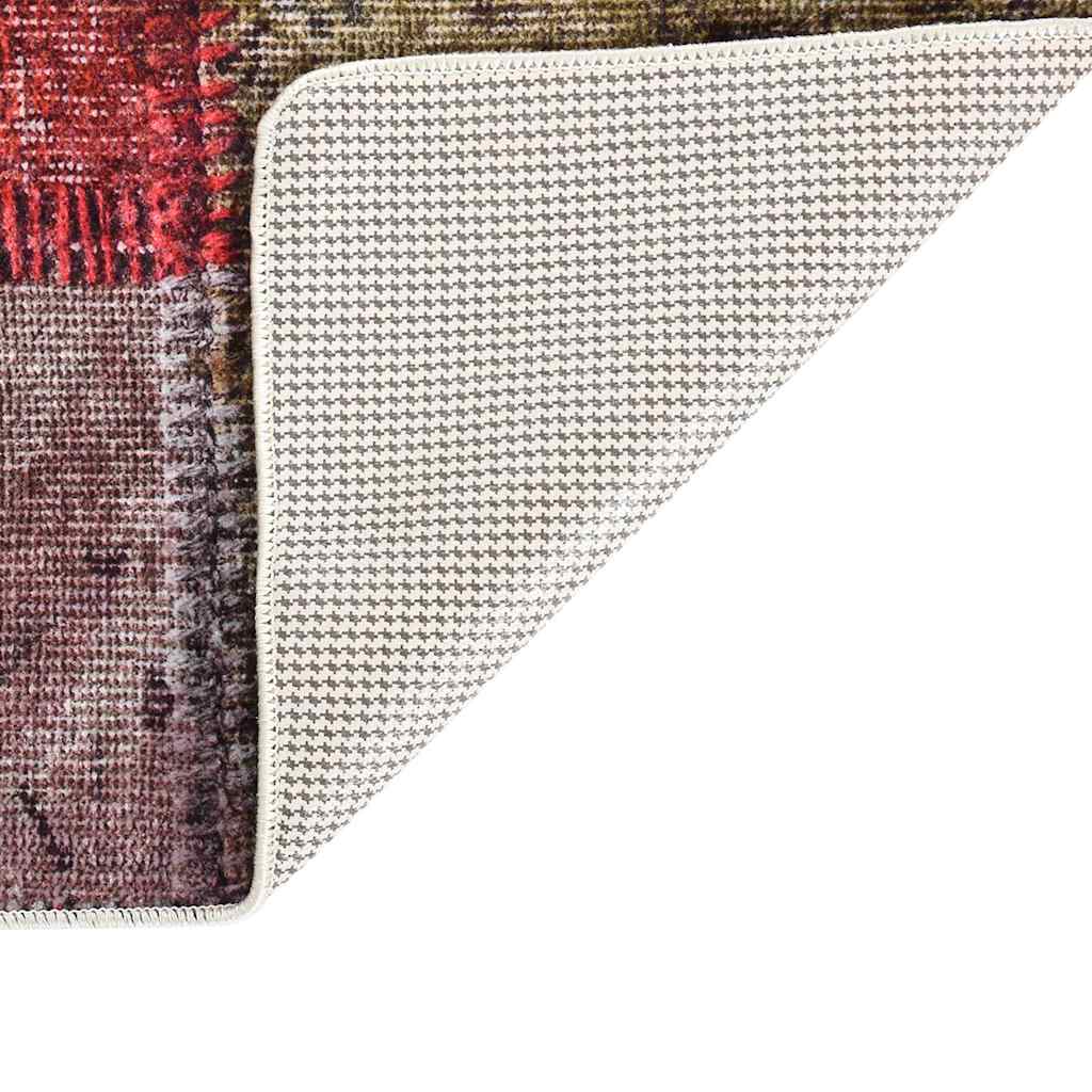 Tapis lavable patchwork multicolore 120x180 cm antidérapant