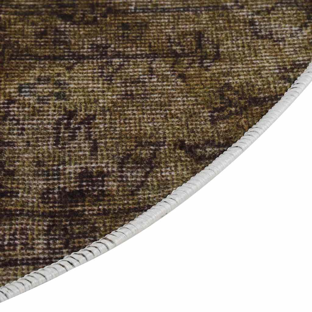 Tapis Lavable Patchwork Multicolore φ120 cm Antidérapant