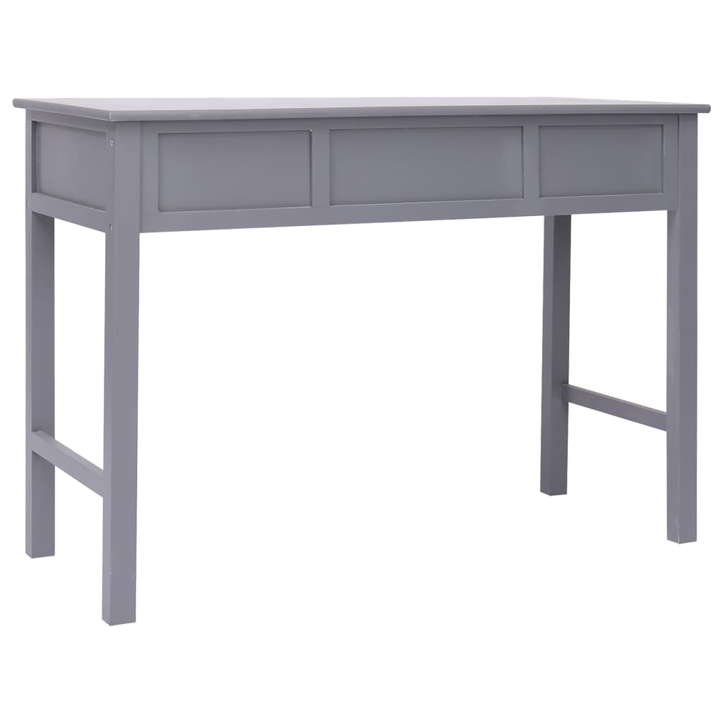 Bureau Gris 108x45x76 cm Bois de paulownia massif
