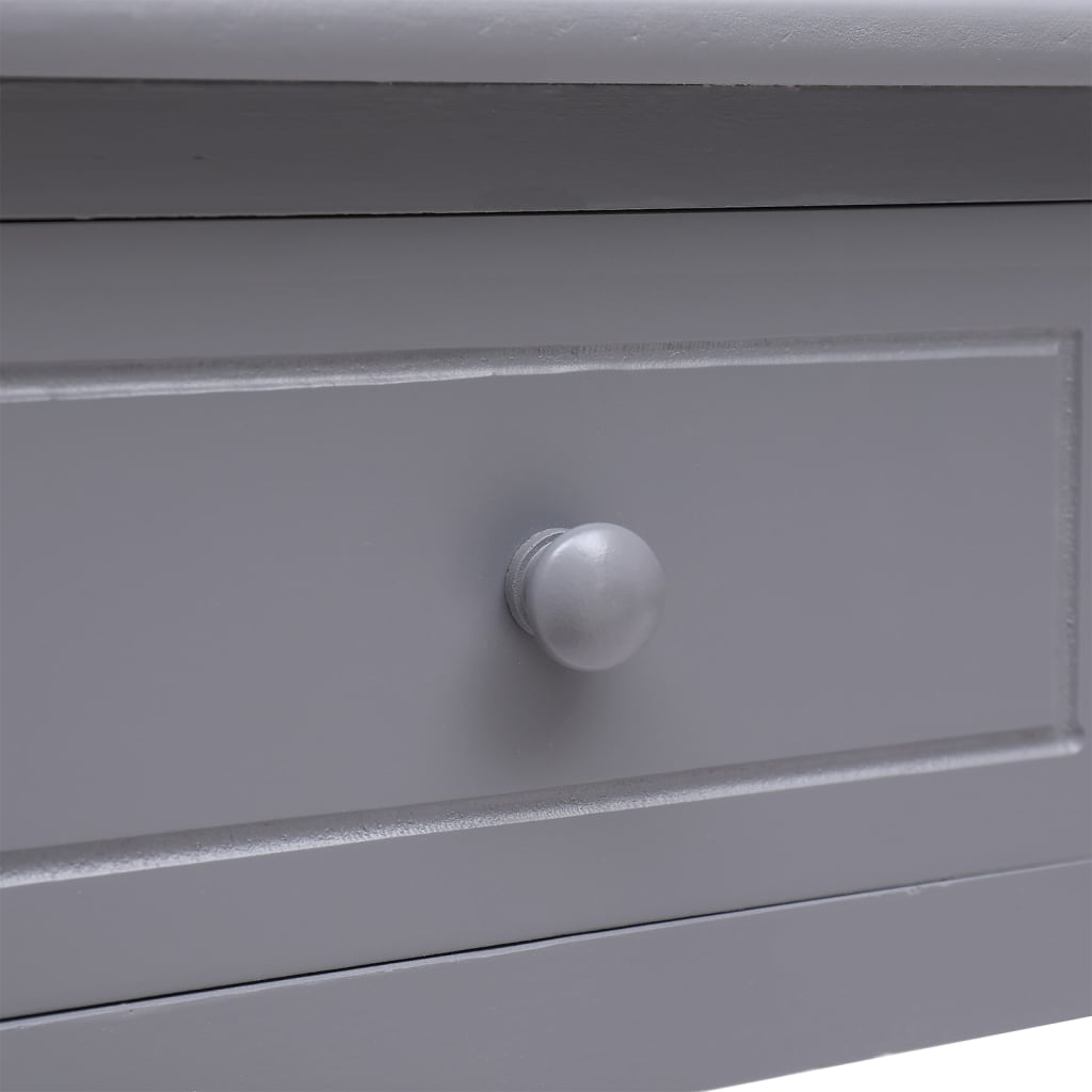 Bureau Gris 108x45x76 cm Bois de paulownia massif