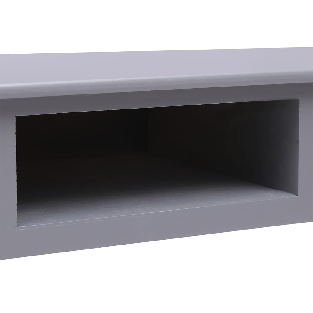 Bureau Gris 108x45x76 cm Bois de paulownia massif