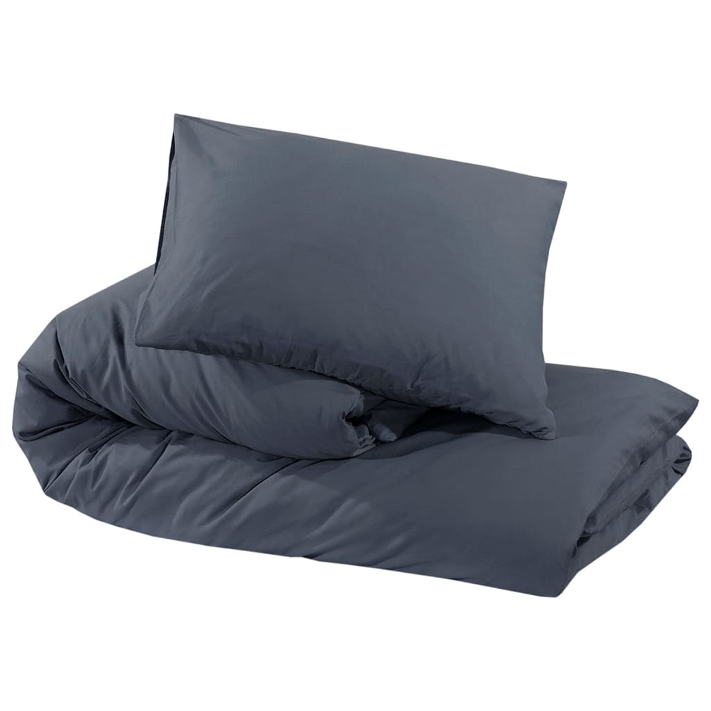 Bed linen set anthracite 140x200 cm light microfiber