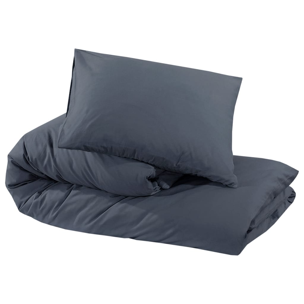 Bedding set anthracite 135x200 cm light microfiber