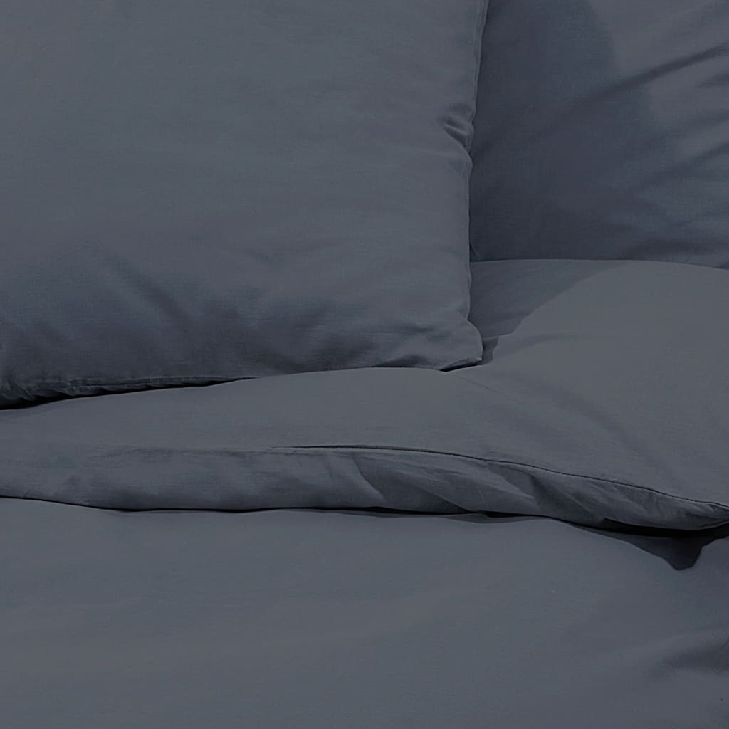 Bedding set anthracite 135x200 cm light microfiber