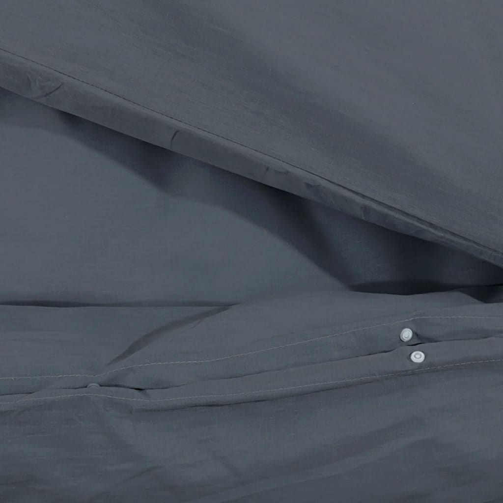Bedding set anthracite 135x200 cm light microfiber