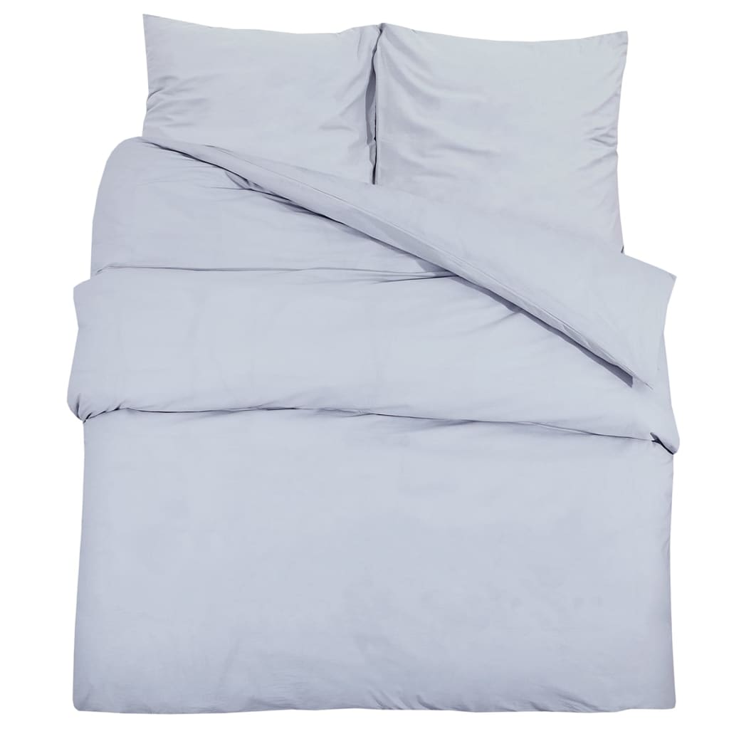 Bedding set grey 135x200 cm light microfiber